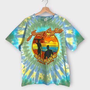 VTG JIMMY BUFFETT T-Shirt MEDIUM Hand Dyed by Sundog Party End of World Tour